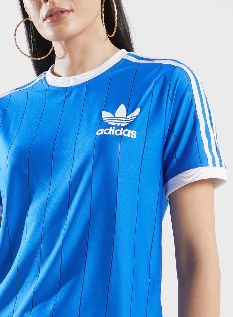 adidas Originals Adicolor 3 Stripe Pinstripe T-Shirt