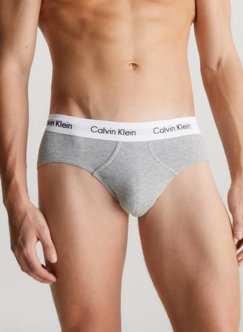 CALVIN KLEIN Men's 3 Pack Briefs - Cotton Stretch - Cotton, Multicolor