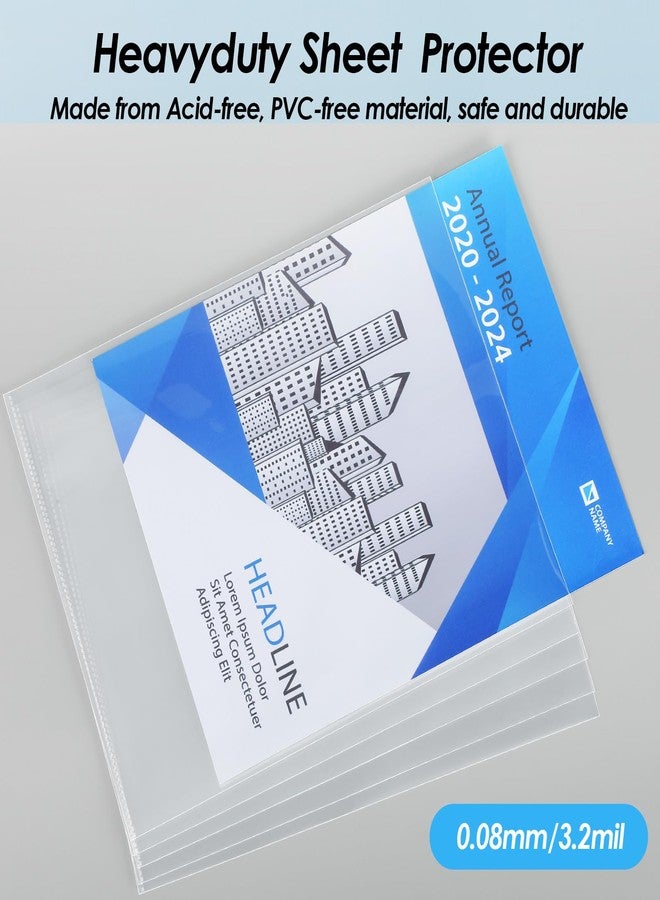 KTRIO No Holes Sheet Protectors 8.5 x 11 Inch Heavy Duty Clear Page Protectors, Plastic Paper Document Sleeves, Letter Size, Top Loading, Acid Free, 50 Pack - Image 4