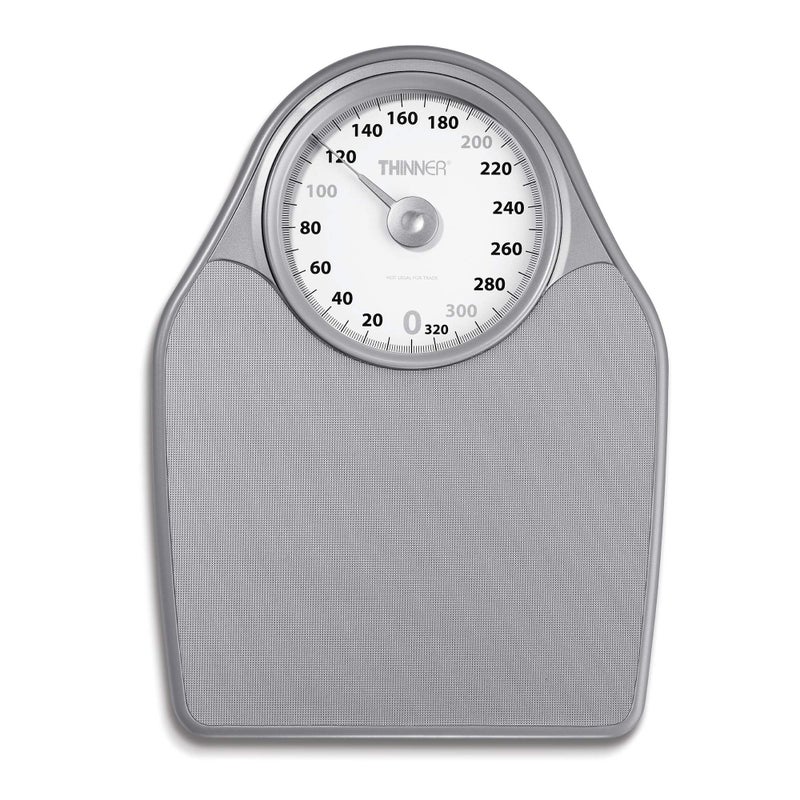 CONAIR Thinner by Conair Bathroom Scale for Body Weight, Extra-Large Analog Scale Measures Weight Up to 330 Lbs. in Silver - Image 1