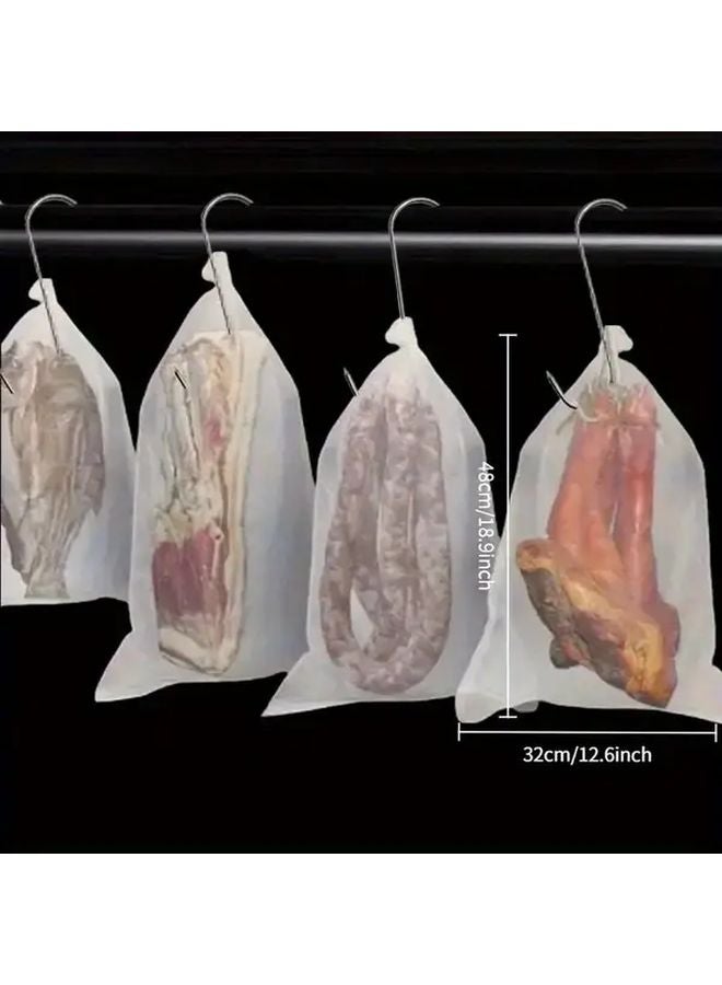 15 Pieces Drawstring Mesh Bags Breathable Fly Bird Proof Hanging Meat Drying Bags - Image 5