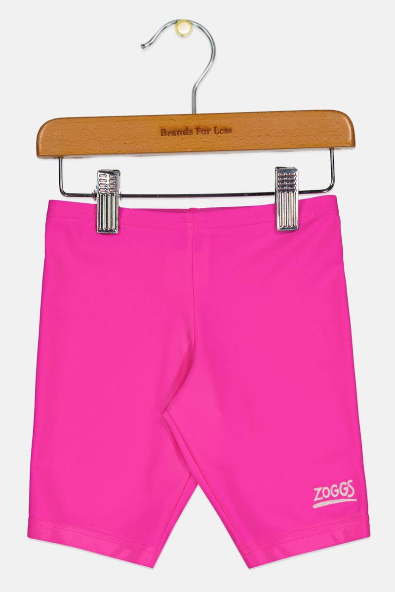 ZOGGS Toddlers Girl Embroidered Logo Shorts, Pink - Image 1