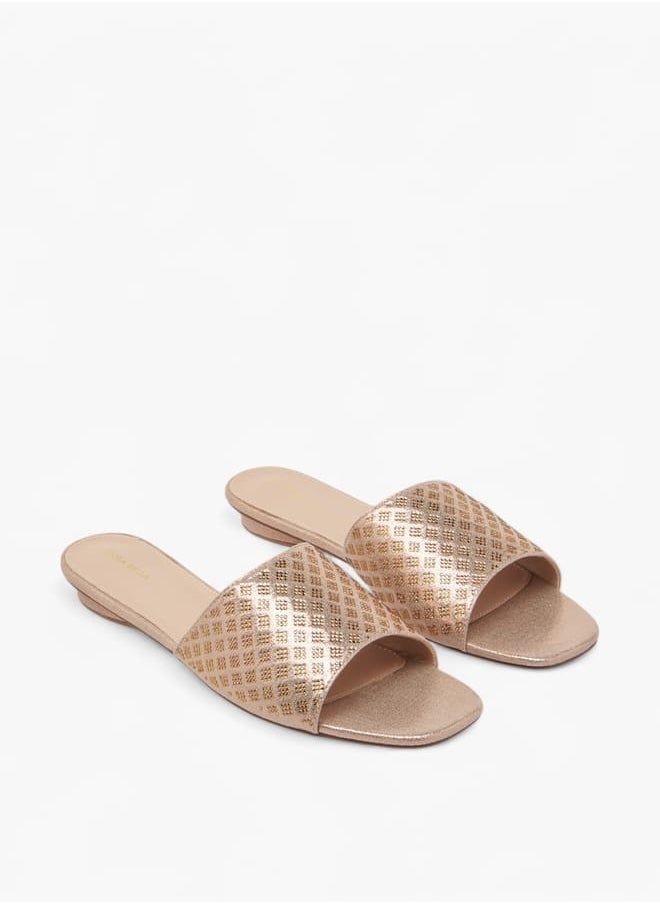 Flora Bella By Shoexpress Women Embellished Slip-On Flat Sandals  - Image 1