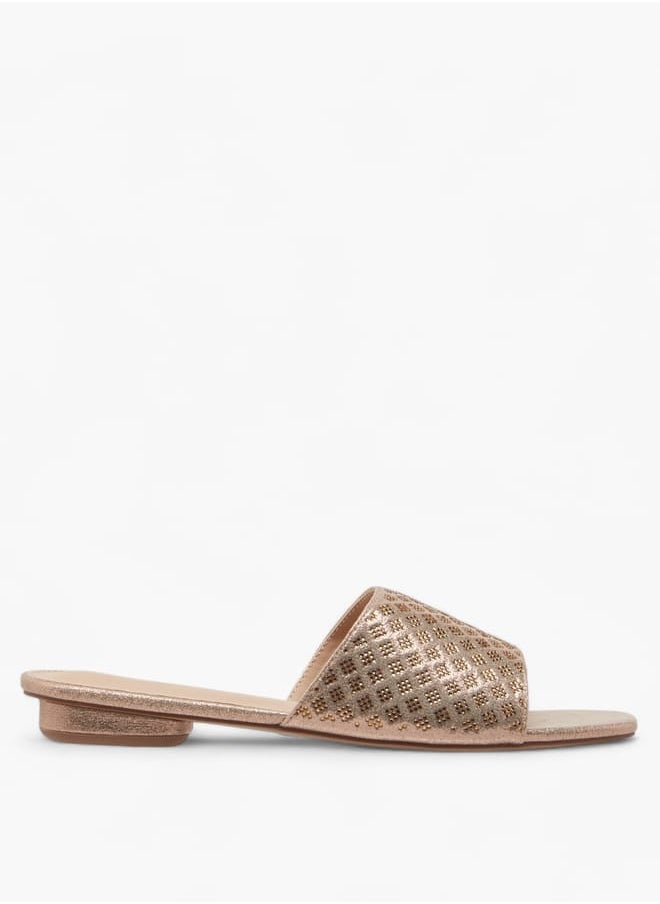 Flora Bella By Shoexpress Women Embellished Slip-On Flat Sandals  - Image 3