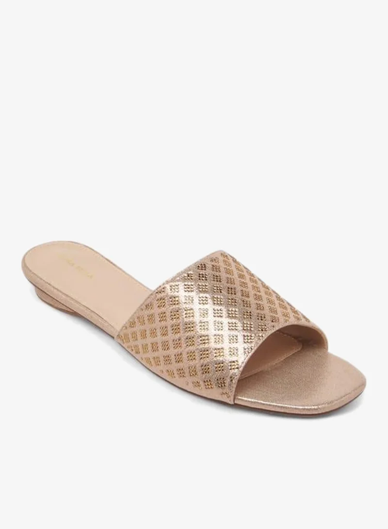 Embellished Slip-On Flat Sandals