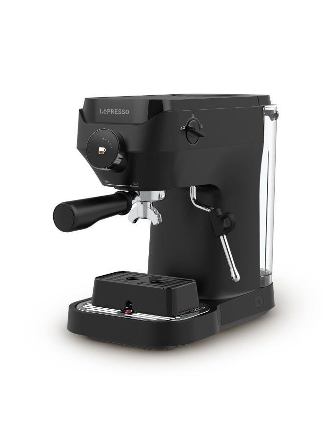 ليبرسو ماكينة قهوة LUCENERO 19 بار مع شاشة LCD، إعدادات قابلة للتخصيص لأي نوع من القهوة، محمل قهوة 54 مم مع سلة مفردة ومزدوجة، ضغط 19 بار، قوة 1600 واط، عصا بخار بدوران 360°، دافئ أكواب، ماكينات إسبرسو – أسود - Image 1