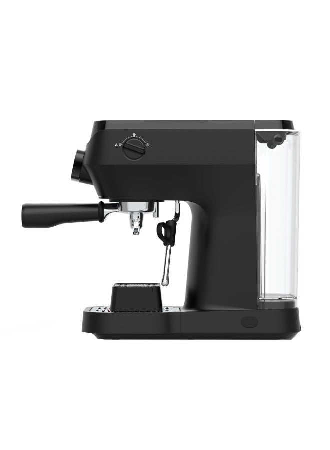 ليبرسو ماكينة قهوة LUCENERO 19 بار مع شاشة LCD، إعدادات قابلة للتخصيص لأي نوع من القهوة، محمل قهوة 54 مم مع سلة مفردة ومزدوجة، ضغط 19 بار، قوة 1600 واط، عصا بخار بدوران 360°، دافئ أكواب، ماكينات إسبرسو – أسود - Image 3