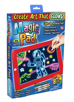 GTC GTC Kids Learning Drawing Magic Pad Light Up Drawing Pad Board Draw, Sketch, Create, Art, Write, Learning Tablet,Multicolor  - Image 1