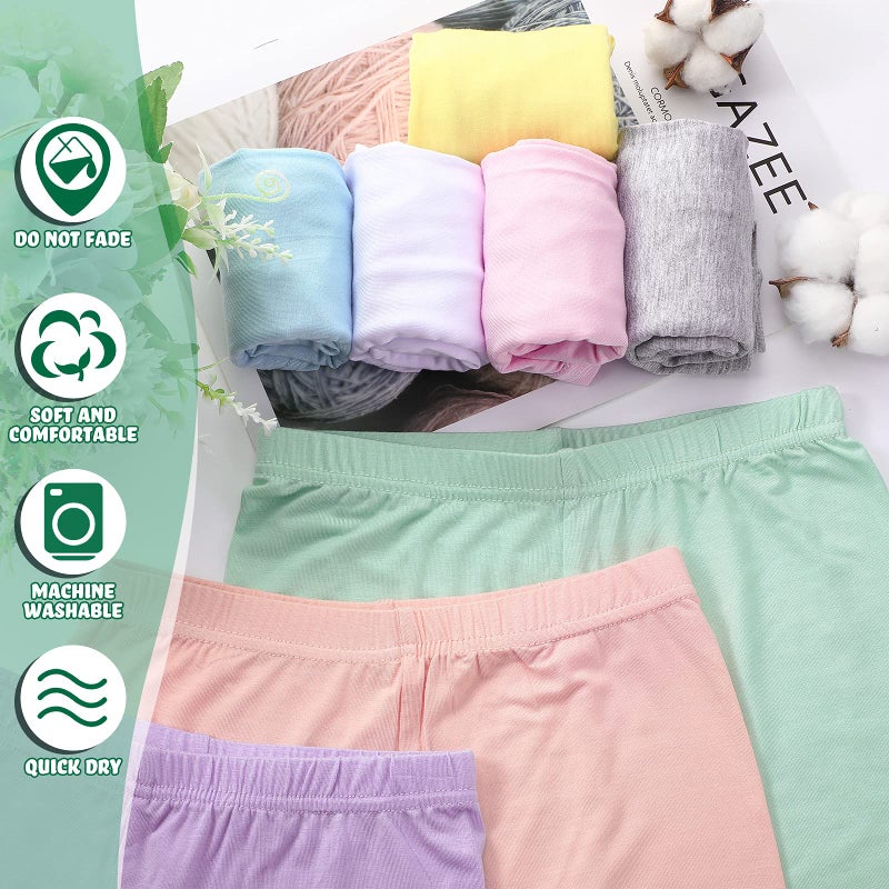 Boyiee 8 Pack Girls Toddlers Dance Shorts Bike Shorts for Dance Gymnastics Yoga Safety Active Under Dress (2-3 Years,Bright Color) - Image 5