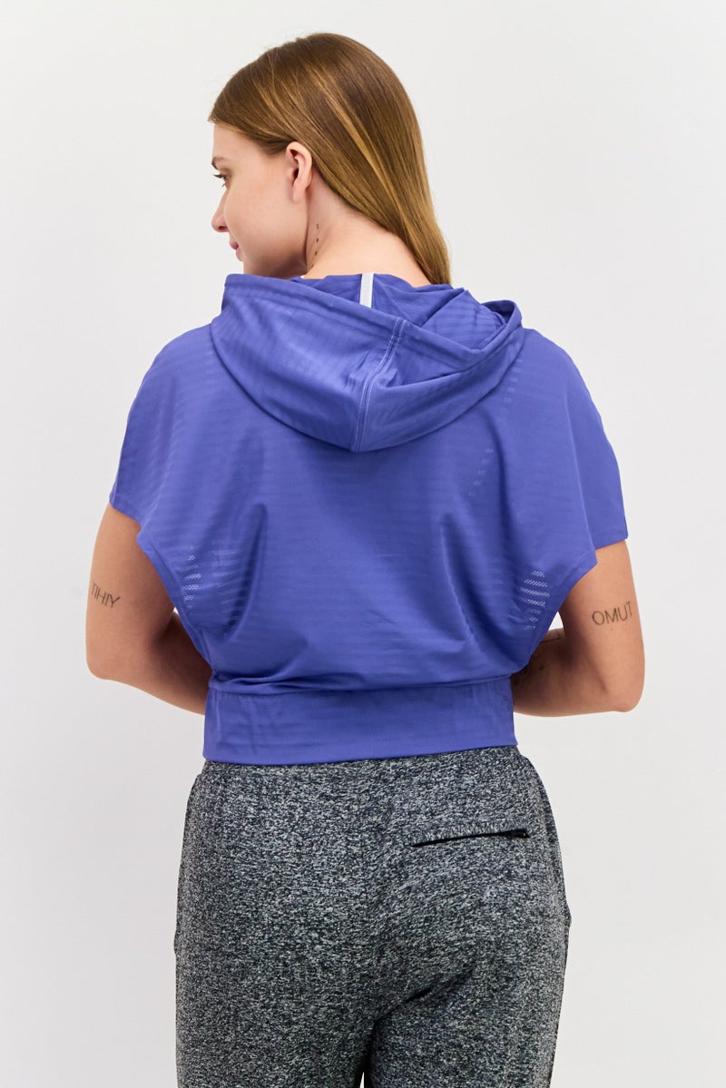 PUMA هودي رياضي للنساء مناسب للجري، لافندر - Image 2