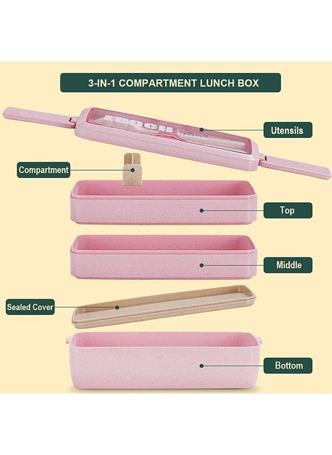 Hihonor Bento Lunch Box for Kids & Adults, Lunch Bento Box Container Leak-proof for Kids Adults Teens School (Blue)  - Image 3