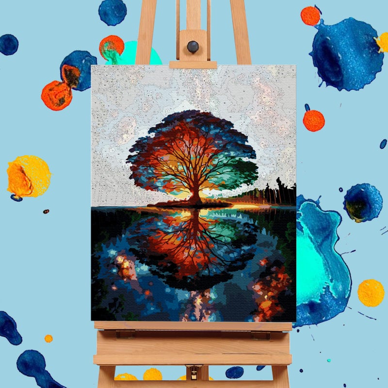 Offito Paint by Numbers Kit for Adults - Tree of Life Acrylic Adult Paint by Number Kits on Canvas for Beginner, Tree of Life DIY Oil Painting by Numbers for Adults Kit, Perfect for Home Decor Gift 16"x20" - Image 4