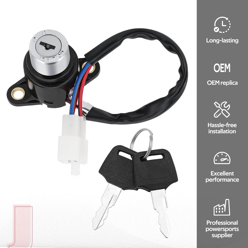 JAVIK مفتاح الإشعال مناسب لدراجة هوندا ماجنا 750 VF750C ديلوكس شادو ACE 1100 1994-2003، رقم OEM#5100-MZ5-A01 35100-MZ5-000 - Image 5