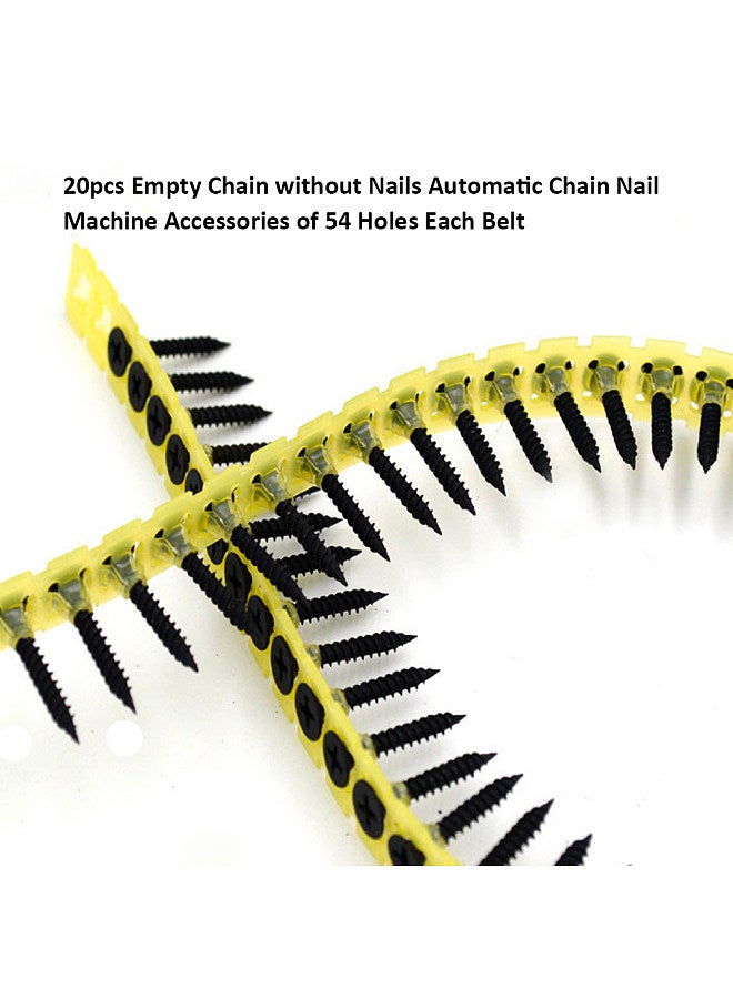 20pcs Empty Chain without Nails Automatic Chain Nail Machine Accessories of 54 Holes Each Belt  - Image 4