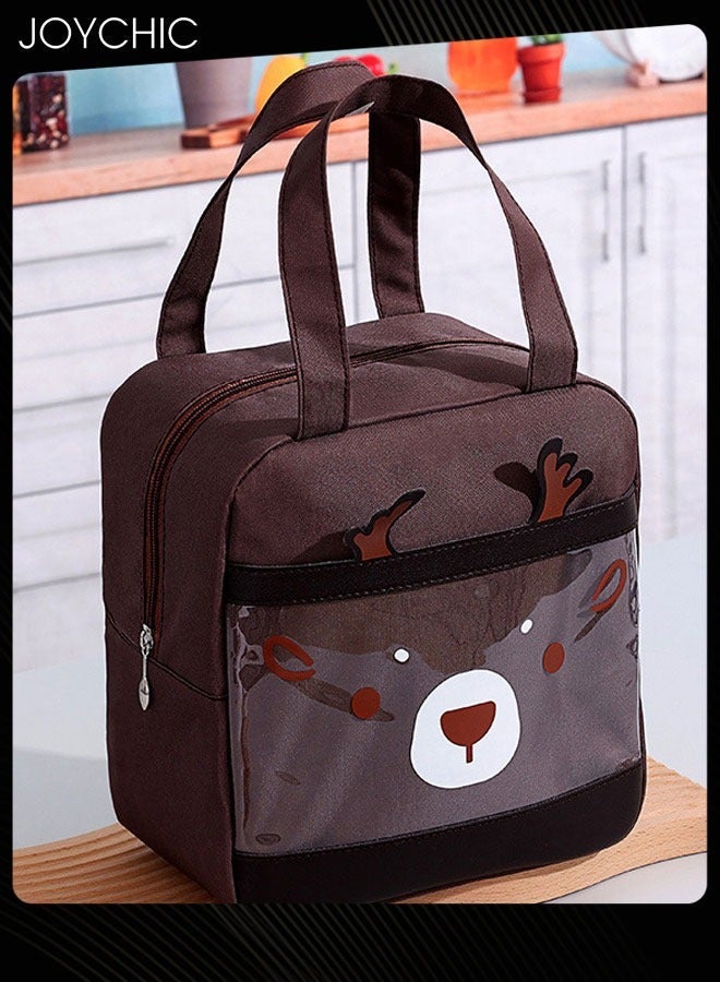 Joychic حقيبة عزل الطعام متعددة الوظائف من أكسفورد مكونة من 3 قطع للحفاظ على الدفء والانتعاش حقيبة غداء قابلة لإعادة الاستخدام للمدرسة والمكتب والنزهات الخارجية - Image 3