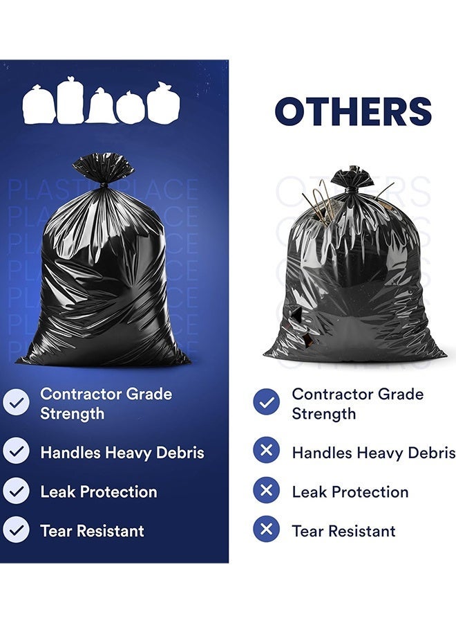 50 Gallon Trash Bags for Toter, (Value Pack 50 Count) 50 Gal Trash Bags Outdoor Garbage Can Liner for Contractors, Industrial, Home, Kitchen, Commercial, Yard, Lawn, Leaves 31.5" x 35.5" (Approx. 80 cm x 90 cm) - Image 4