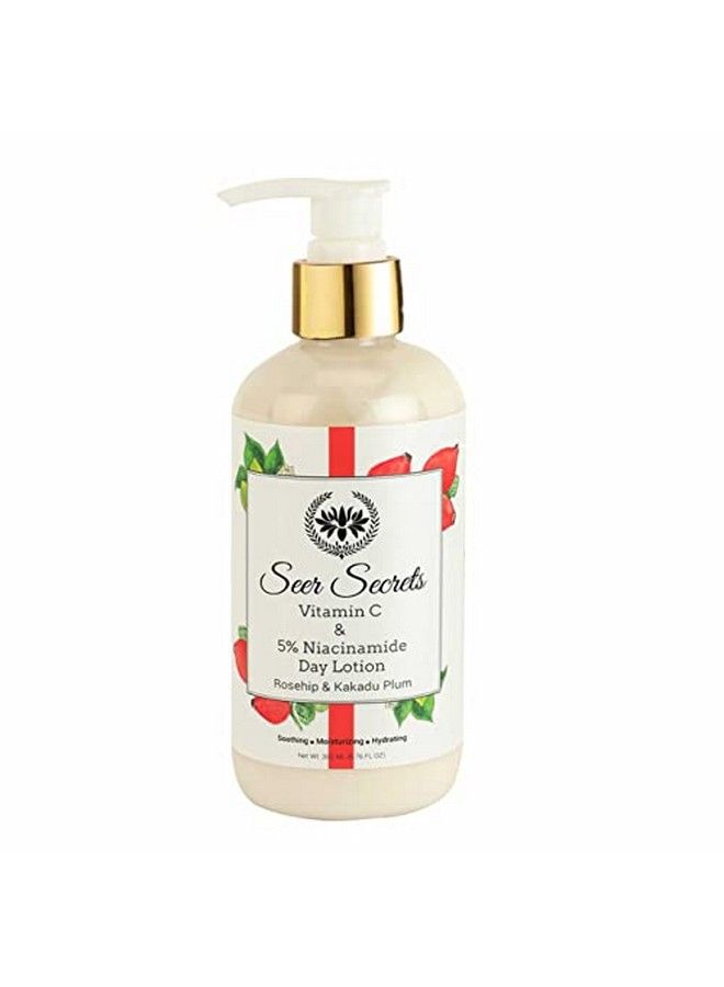 Seer Secrets Natural Rosehip & Kakadu Day Lotion For Smoothing Moisturizing & Hydrating Skin | Vitamin C & 5% Niacinamide | Better Skin Elasticity | Younger Looking Skin | Pack Of 300Ml - Image 1
