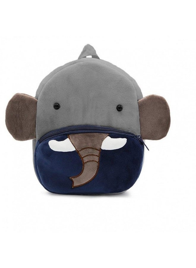 فرانتك حقيبة مدرسية ناعمة للسفر للأطفال على شكل حيوان كرتوني، حقيبة ظهر قياسية من القطيفة الناعمة للأولاد والبنات من عمر 2 إلى 5 سنوات، حضانة الأطفال/الأولاد/الفتيات، مرحلة ما قبل المدرسة، النزهة (الفيل الأزرق) صغيرة، 10 لتر - Image 1