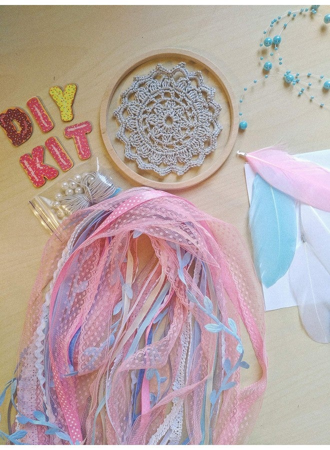 DIY Dreamcatcher Kit Boho Kids Craft Kit Doily Dream Catcher 4.8`/12 cm diameter Birthday Party Activity Crafting Set Stocking Stuffer Christmas Gift  - Image 4