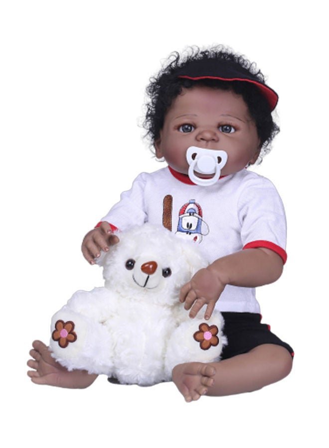 XiuWoo Cloth Body Lifelike Toddler Doll With Stuffed Toy 47 x 15 21centimeter - Image 1