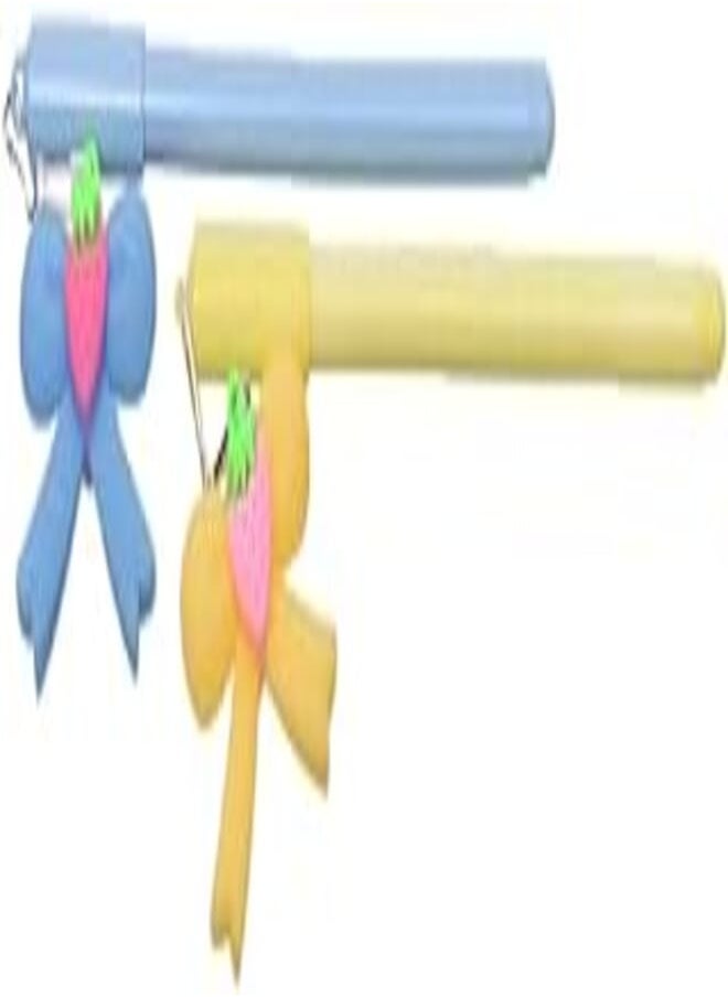 YANG YANG Yang Yang GP-888 Gel Ink Pen with Ribbon Medal Blue Ink Pack of 2 Pieces for Kids and Students - Yellow Baby Blue 