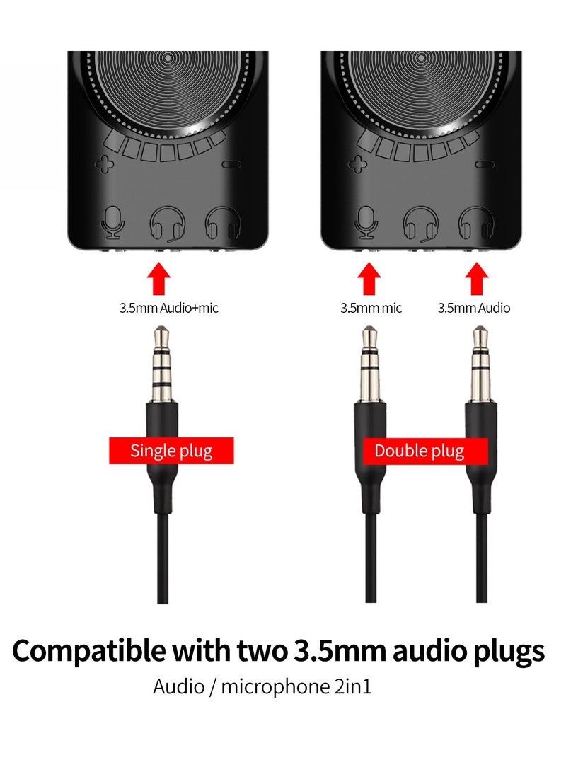 general External computer sound card USB sound card computer game sound card can connect headphones and microphone - Image 4