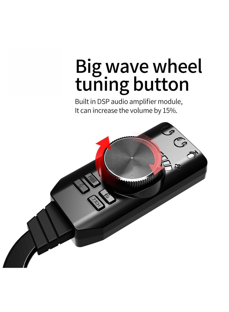 general External computer sound card USB sound card computer game sound card can connect headphones and microphone - Image 3