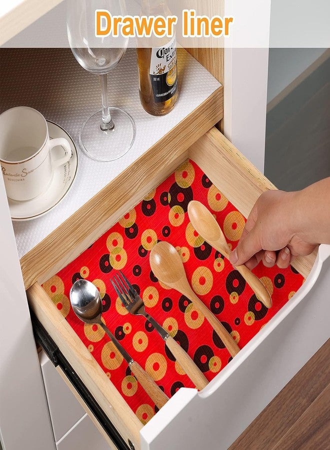Vocal Store Anti-Slip Kitchen Cabinet Drawer Shelf Mat Liner Sheets Textured Multipurpose 10 Meter Roll, Red - CDOJ6-P23-10M - Image 3