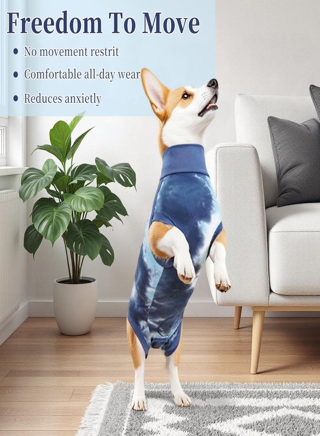 GLIDESMOOTH Recovery Suit for Dogs, Dog Onesie Suit for Post-Surgical, Dog Recovery Suit, Dog Clothes for Abdominal Wounds and Skin Conditions, Blue, Small - Image 5
