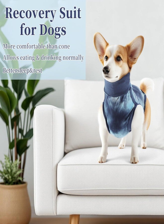 GLIDESMOOTH Recovery Suit for Dogs, Dog Onesie Suit for Post-Surgical, Dog Recovery Suit, Dog Clothes for Abdominal Wounds and Skin Conditions, Blue, Small - Image 2