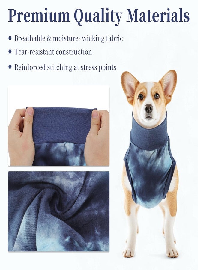 GLIDESMOOTH Recovery Suit for Dogs, Dog Onesie Suit for Post-Surgical, Dog Recovery Suit, Dog Clothes for Abdominal Wounds and Skin Conditions, Blue, Small - Image 3