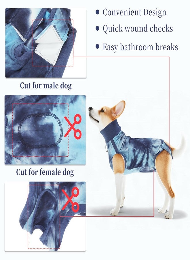 GLIDESMOOTH Recovery Suit for Dogs, Dog Onesie Suit for Post-Surgical, Dog Recovery Suit, Dog Clothes for Abdominal Wounds and Skin Conditions, Blue, Small - Image 4