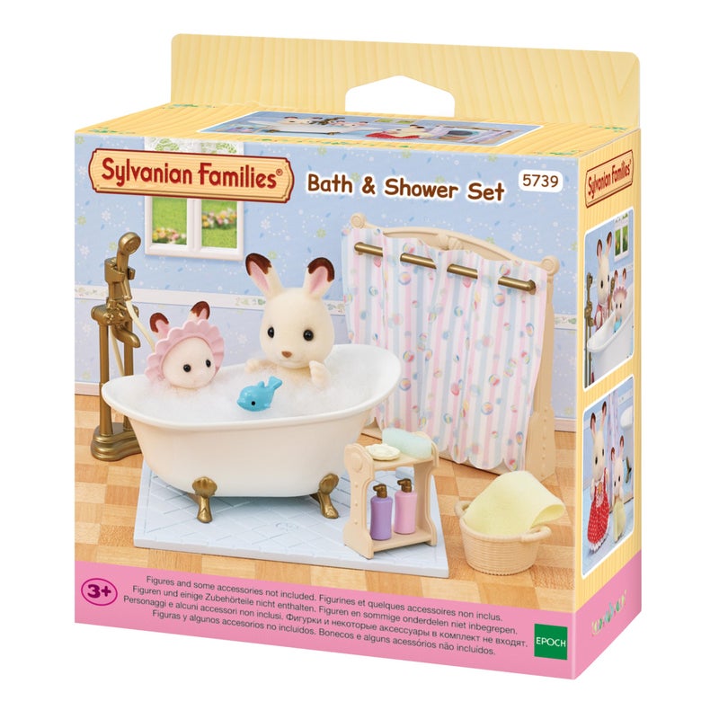 Sylvanian Families - 5739 Bath & Shower Set - Dollhouse Playsets - Image 1
