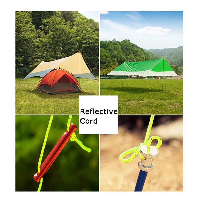Cenme 5mm Reflective Nylon Cord 164 Feet(50m) Long High Strength Tent Guyline Rope with Bobbin, High-Visibility Tent Rope Guy Lines for Rain Tarps, Tents, Hiking, Camping & Survival Gear,Outdoor Packaging - Image 5