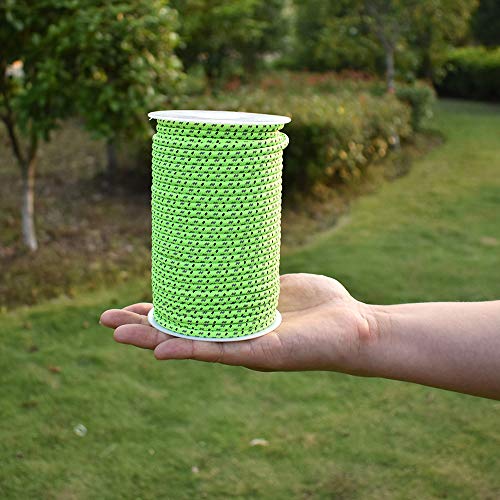 Cenme 5mm Reflective Nylon Cord 164 Feet(50m) Long High Strength Tent Guyline Rope with Bobbin, High-Visibility Tent Rope Guy Lines for Rain Tarps, Tents, Hiking, Camping & Survival Gear,Outdoor Packaging - Image 3