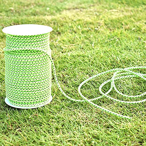 Cenme 5mm Reflective Nylon Cord 164 Feet(50m) Long High Strength Tent Guyline Rope with Bobbin, High-Visibility Tent Rope Guy Lines for Rain Tarps, Tents, Hiking, Camping & Survival Gear,Outdoor Packaging - Image 2