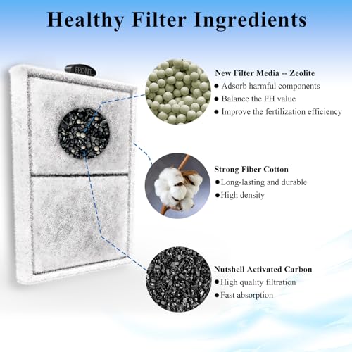 Pryitier 9 Pack PF-L Filter Cartridges Replacement Fish Tank Refill with Zeolite Compatible with PF20, PF30, PF40 and PF75 Power Filters - Image 4