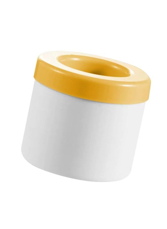 xozgdovg - Ice Cube Mold Ice Trays with Lid Large Silicone Ice Bucket Ice Cube Maker Round for Frozen Cocktail Beverages More Yellow - Image 1