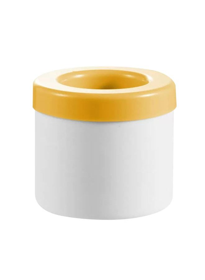 xozgdovg - Ice Cube Mold Ice Trays with Lid Large Silicone Ice Bucket Ice Cube Maker Round for Frozen Cocktail Beverages More Yellow - Image 1