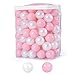 Heopeis Ball Pit Balls Crawl Balls Crush Proof Plastic Ball for Infant Ball Pit Childrens Toy Balls Pearl Ocean Balls 22inches100Pcs PinkPearl White - Image 3