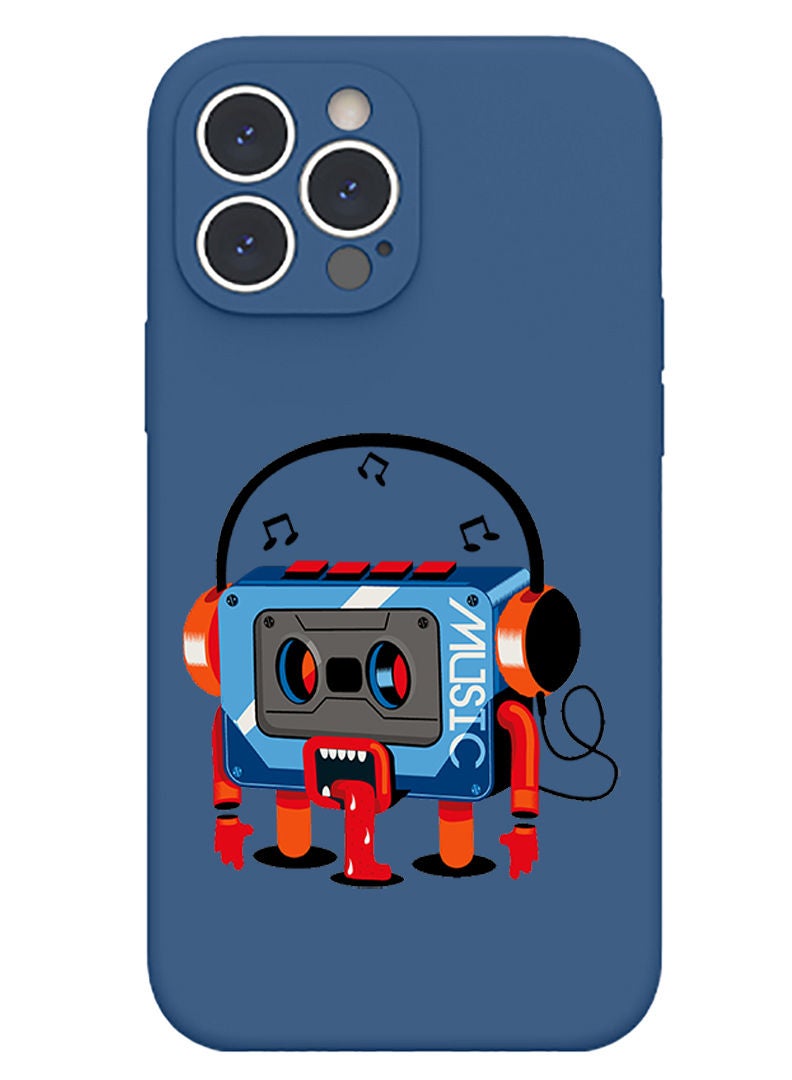 Theodor Protective Slim Fit Case Liquid Silicone Cover with Full Body Protection Anti-Scratch Shockproof Case For iPhone 13 Pro Blue  - My brain has too many tabs open copy - Image 1