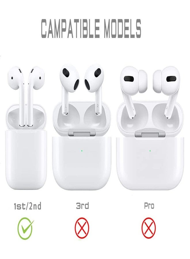 Johncase 2 Sets Dust Guard Sticker Compatible with AirPods Cases 1rd/2rd Generation W/Hole (Black) - Image 2