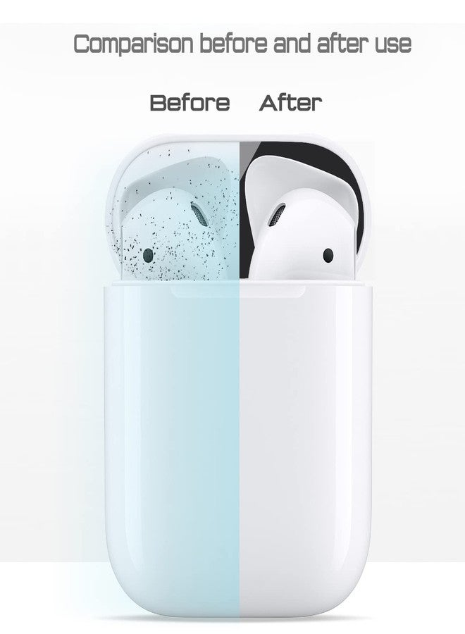 Johncase 2 Sets Dust Guard Sticker Compatible with AirPods Cases 1rd/2rd Generation W/Hole (Black) - Image 3