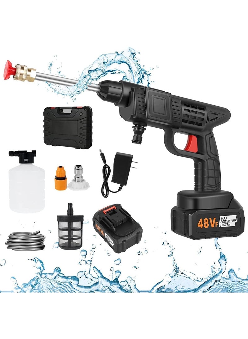 SUKILO 48V Cordless High-Pressure Water Sprayer – Rechargeable Car Washer with Accessories, 2 Spray Modes, Portable Power Washer for Car Washing, Floor & Outdoor Cleaning  - Image 1