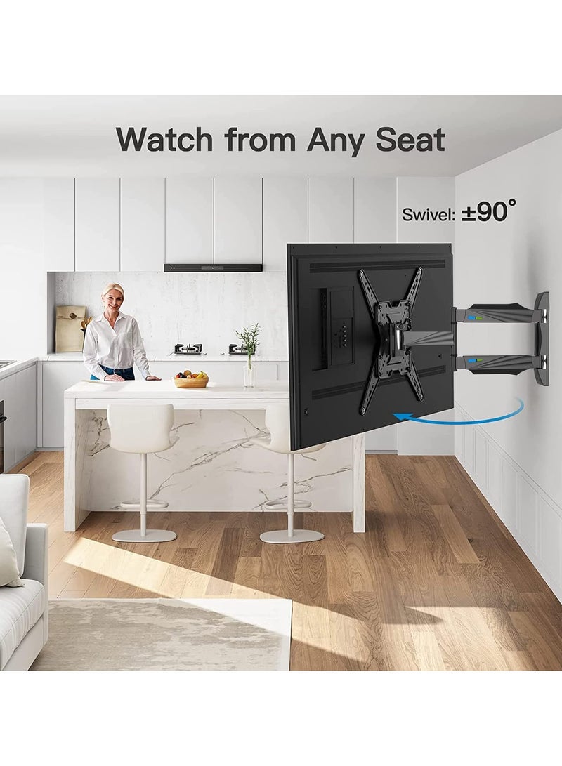 GUDOO TV Wall Mount, Full Motion TV Wall Bracket for Most 32-60 Inch TV/Flat Screen/LED/LCD/Monitors, Swivel Tilt TV Stand With Articulating Arms, Rotating, Max VESA 400x400mm - Image 5