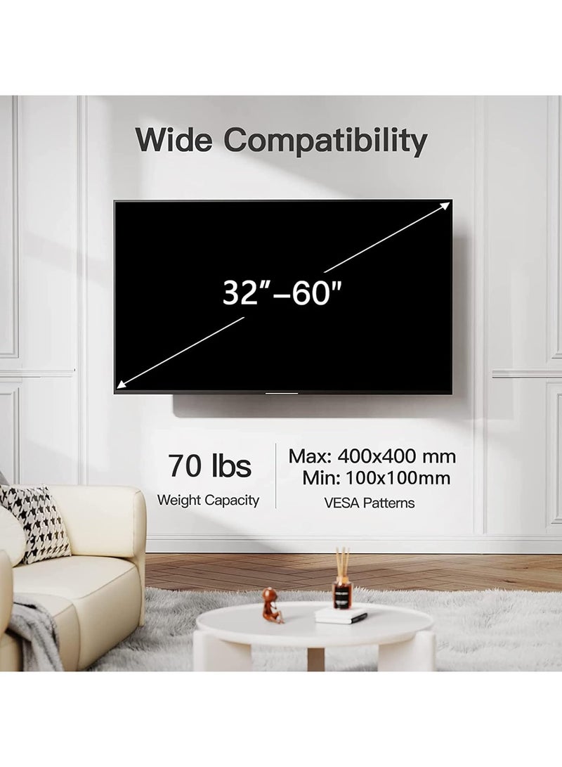 GUDOO TV Wall Mount, Full Motion TV Wall Bracket for Most 32-60 Inch TV/Flat Screen/LED/LCD/Monitors, Swivel Tilt TV Stand With Articulating Arms, Rotating, Max VESA 400x400mm - Image 2