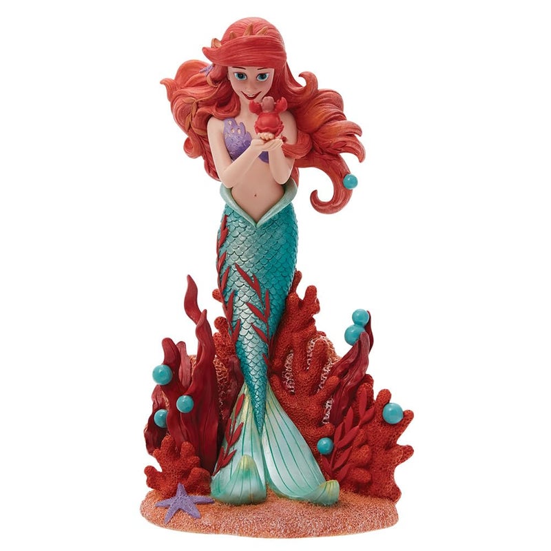 Enesco Disney Showcase Botanical The Little Mermaid Ariel Holding Sebastian Figurine 8 Inch Multicolor