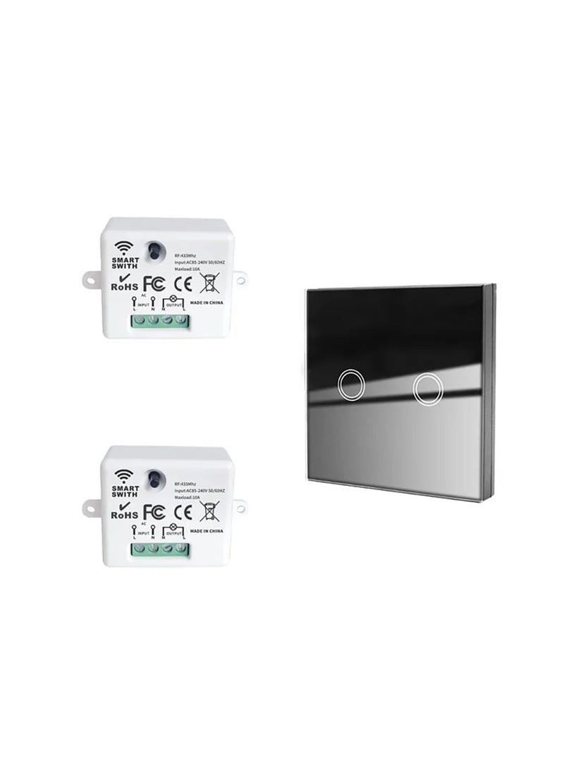 Generic Rf 433Mhz Wireless Push Button Smart Light Switch Remote Control 90-250V 10Amp 1CH RF Relay Receiver Transmitter for Fan Lamp  - Image 1