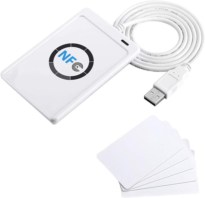 كلاراكو قارئ وكاتب بطاقات ذكية بدون تلامس بتقنية NFC ACR122U RFID، قارئ وكاتب بطاقات ذكية بدون تلامس بتقنية NFC RFID/USB + 5X IC Card ACR122U RFID NFC - Image 1