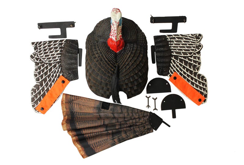 MOJO Outdoors MOJO Scoot-N-Shoot MAX Tom Turkey Hunting Decoy with Realistic Fan - Image 2